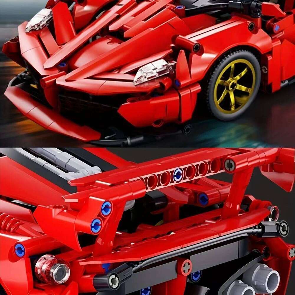 A classic red racing brick playset, perfect for tabletop bookshelf ornaments, and an ideal Christmas gift Z260306