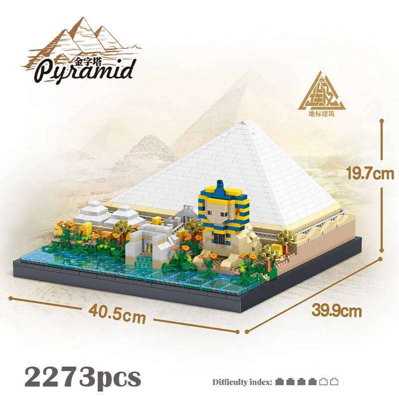 2273pcs Ancient Egypt History Architecure Nanobricks Pyramid Sphinx Model,DIY Micro Diamond Building Blocks For Kids Toys Gifts Z260306