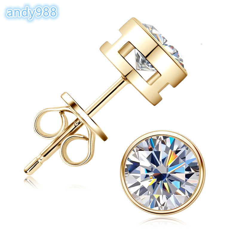 Wholesale 925 Sterling Silver 5mm 05ct D Color Round Cut Moissanite Stud Earrings Unique Trendy for Women and Men