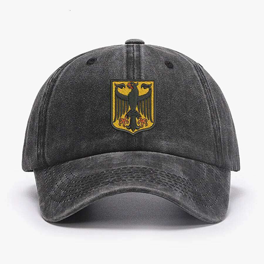 Deutschland Germany Coat Of Arms Shield Embroidery Vintage Men Baseball Caps Women cotton Washed soft Dad cap hats Y260304