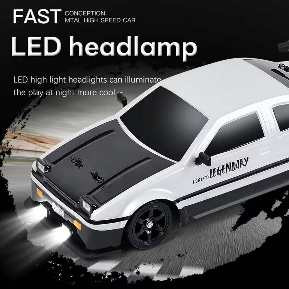 1/16 Car AE86 4x4 High-Speed RC Drift Cars 2.4G Remote Control Racing Vehicle 18km/h Waiting For Light Spray Toys for Boys C260305