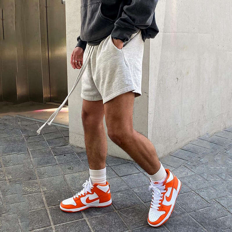 New hip-hop INS trendy loose shorts, cross-border American-style sports shorts for men, casual breathable solid color gym pants