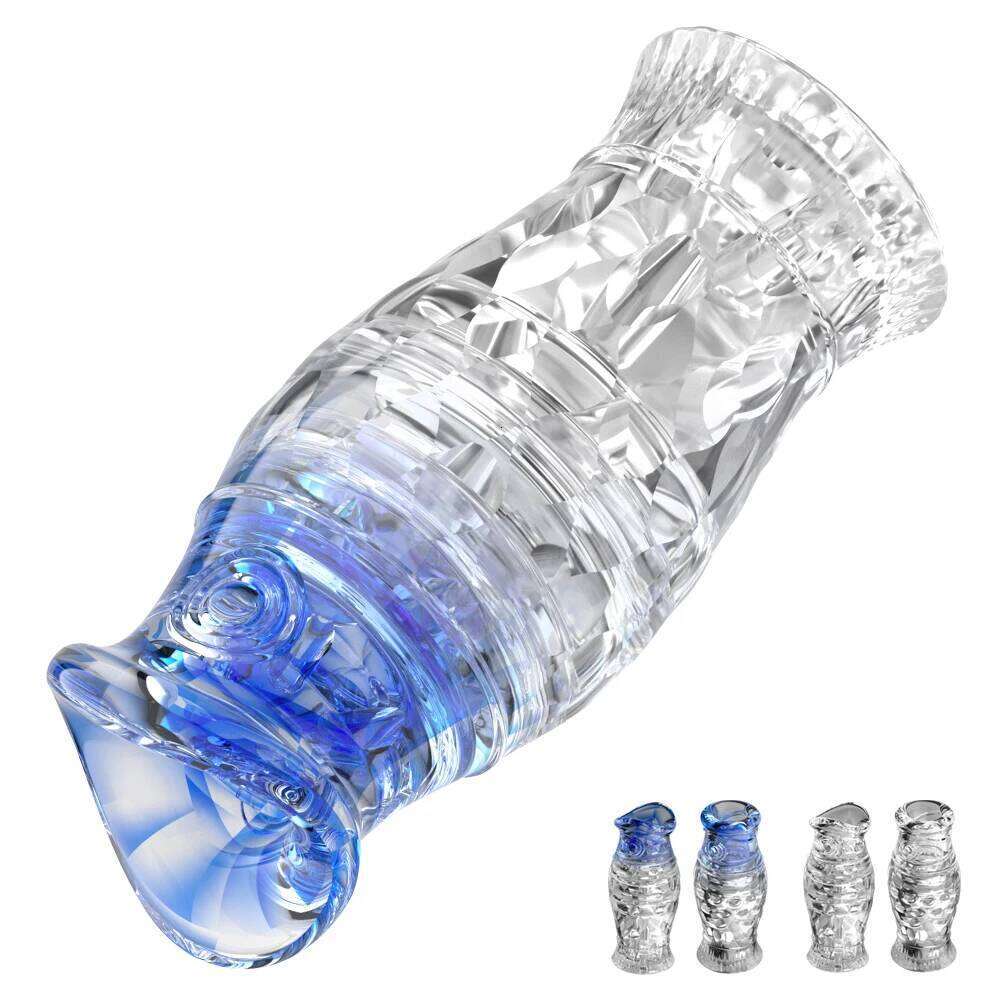 Transparent Vagina Male Masturbator Soft Pussy Toys Adult Endurance Exercise Sex Products Vacuum Pocket Cup for Men 18+ W260305