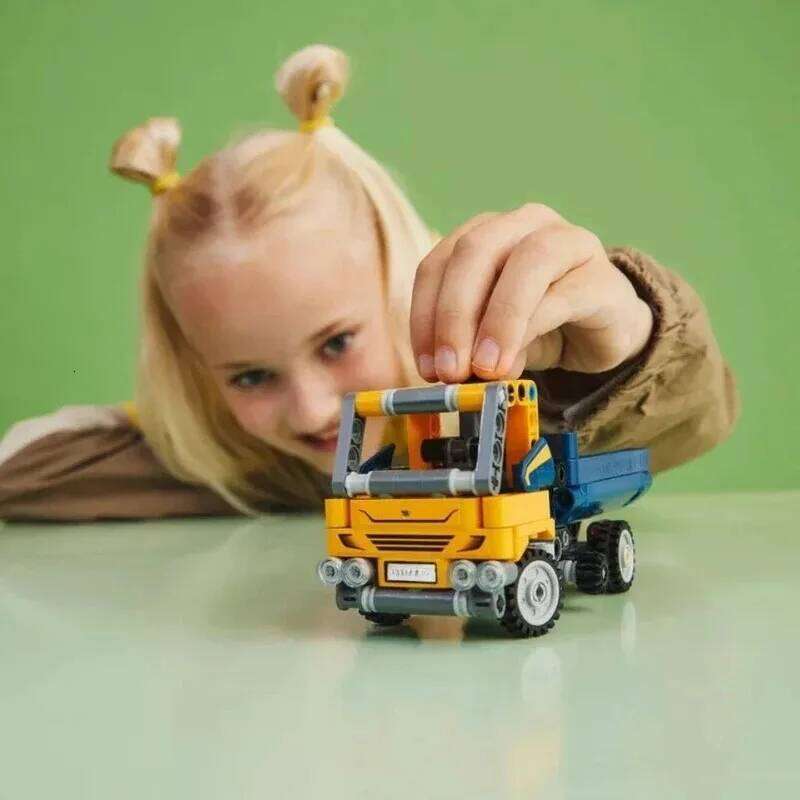 MINISO Technical Dump Truck 2 in 1 Building Blocks Set,Engineering Toy, Buildable Construction Vehicle or Excavator Digger Model Z260306
