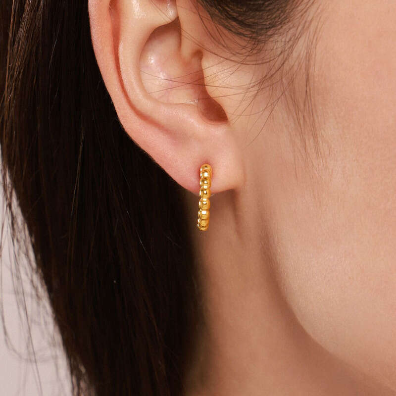 Women's Vintage Earrings: New Style C-shaped Twited Earring, In-tyle Simple Deign, Stainless Steel Plated With 18k Gold, Daily Minimalist Jewelry