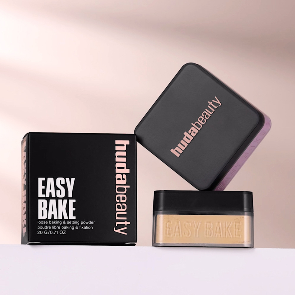 Huda Beauty 9-Color Loose Powder Compact 20g - Used For Baking This Product Features Cherry Blossom-Shaped Makeup Setting Powder Oil Control And Conce