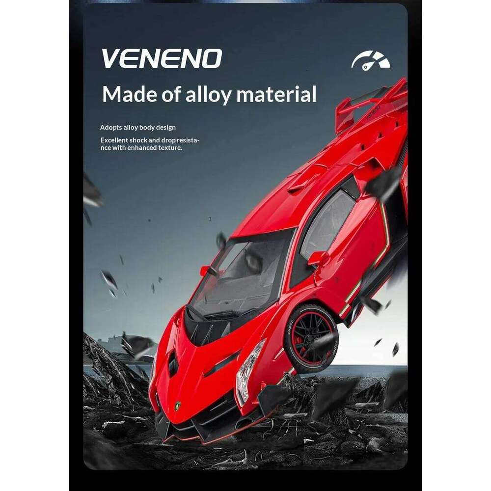 Chezhi1:24 Lamborghini Sound and Light Remote Control Car Model Toy Boy Birthday Gift Puzzle Premium Collection C260305