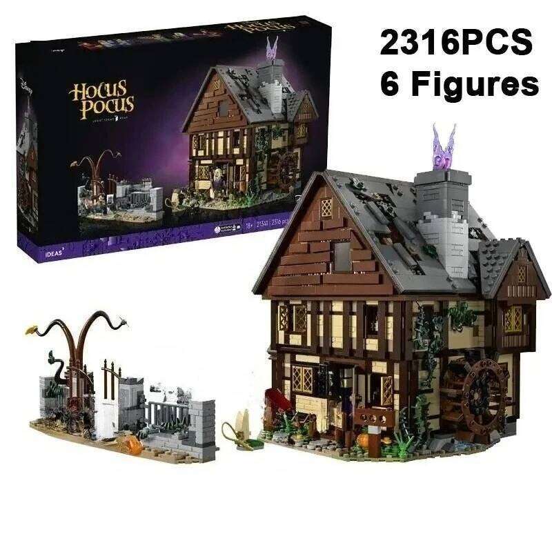 2316PCS Hocus Pocus The Sanderson Sisters' Cottage Building Blocks 6 Figures Assemble Bricks Toy Gift For Children Kid Z260306