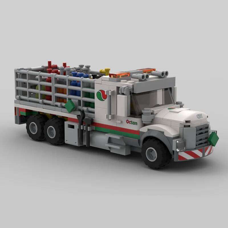 MOC city Engineering series Modular Octan Gas Cylinder Delivery Truck model creative ideas Toy Gift technology Blocks Z260305