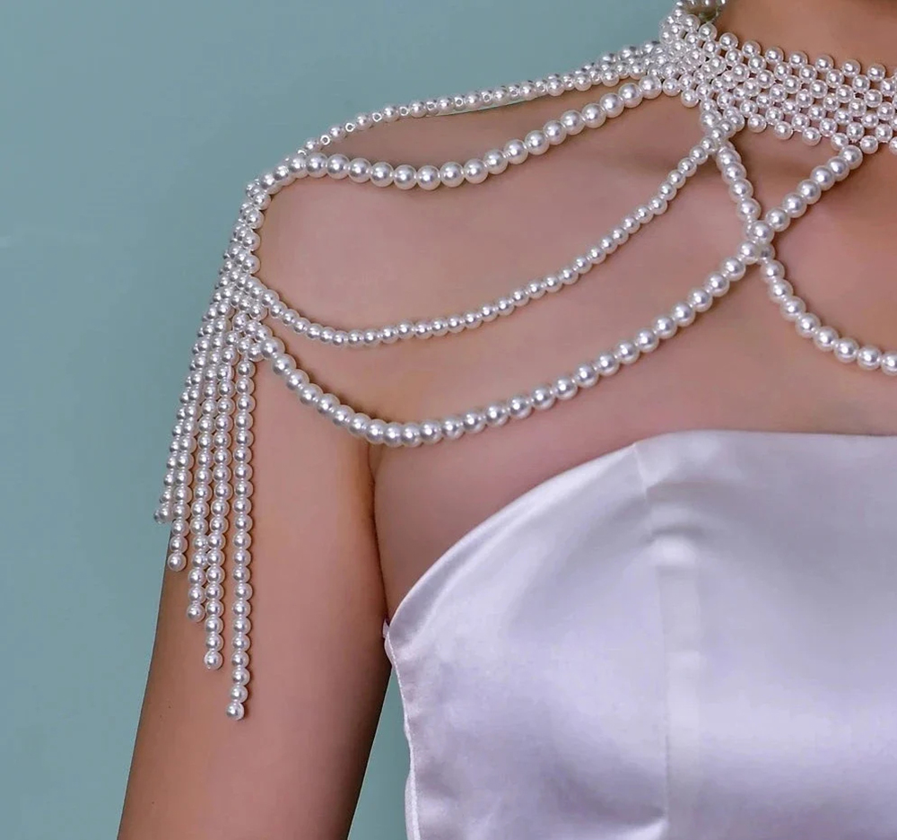 Pearls Bridal Wraps Customized High Neck Wedding Beads Jackets Bolero Jacket High Quality Wedding Accessories