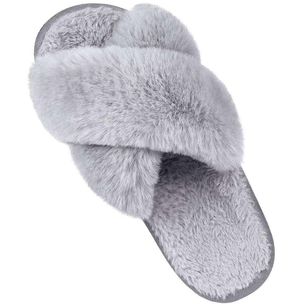 Litfun Fashion Slippers For Women Winter Soft Bottom Cozy Fur Flip Flops Female Indoor Home Fluffy Short Plush Fuzzy Slides
