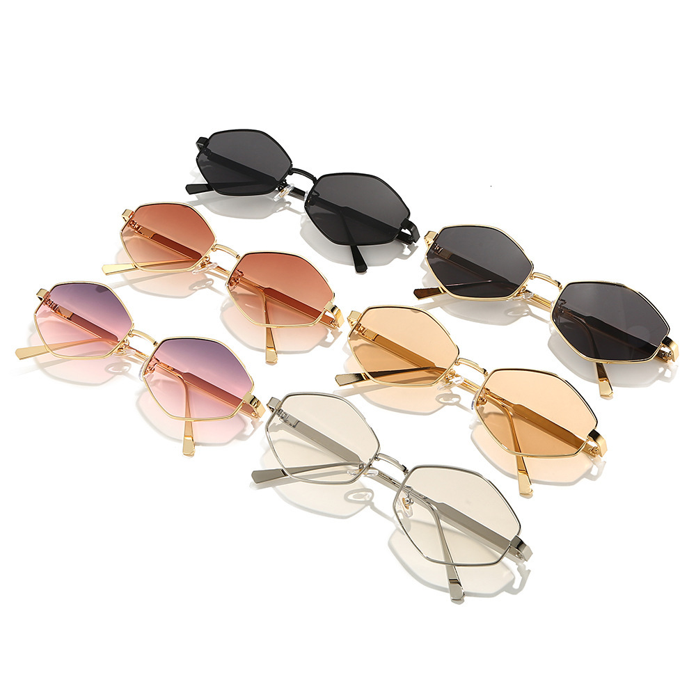 Korean-style street fashion retro metallic silver cat-eye sunglasses, new model, personalized, face-shaping, UV protection sunglasses