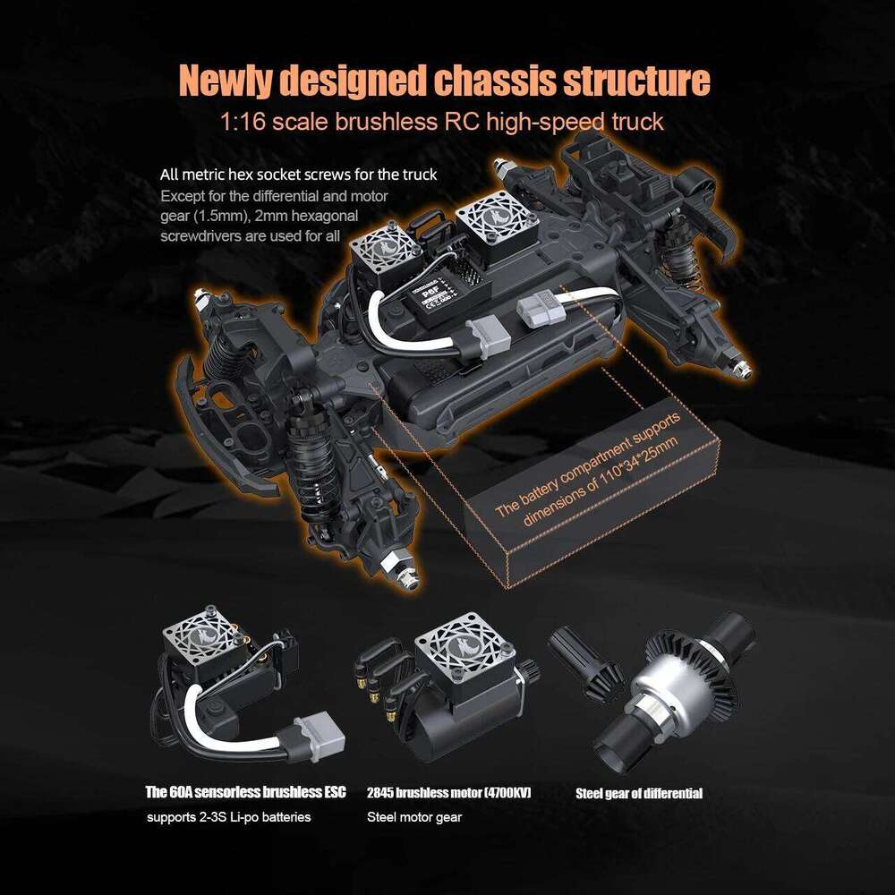 UD1610s RC Crawler 1/16 Brushless Remote Control Car Flip Off-Road Climbing Vehicle UDIRC Simulation Model Toy for Adults C260305