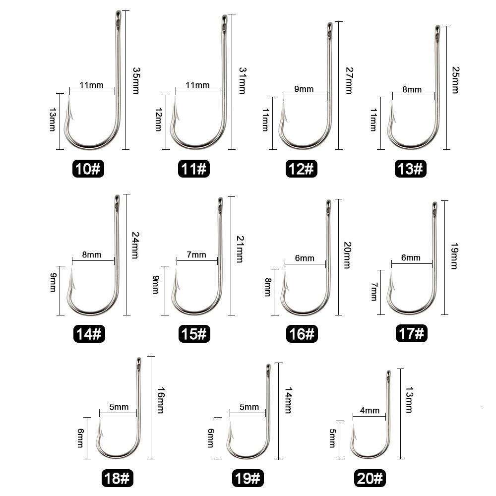 FTK 10#-20# 100Pcs/Box Round Nickel Big Ringed Sea Hook BENT SEA Hooks From Norway for Jigging Carp Fishhook Fishing Tackle 2335 Y260305