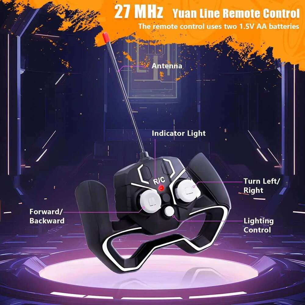 1:24 RC Cybertruck Pickup 4WD Off-Road Remote Control Car 27Mhz High Speed Dual Motor LED Light Vehicle Toy Gift for Boys Kids C260305