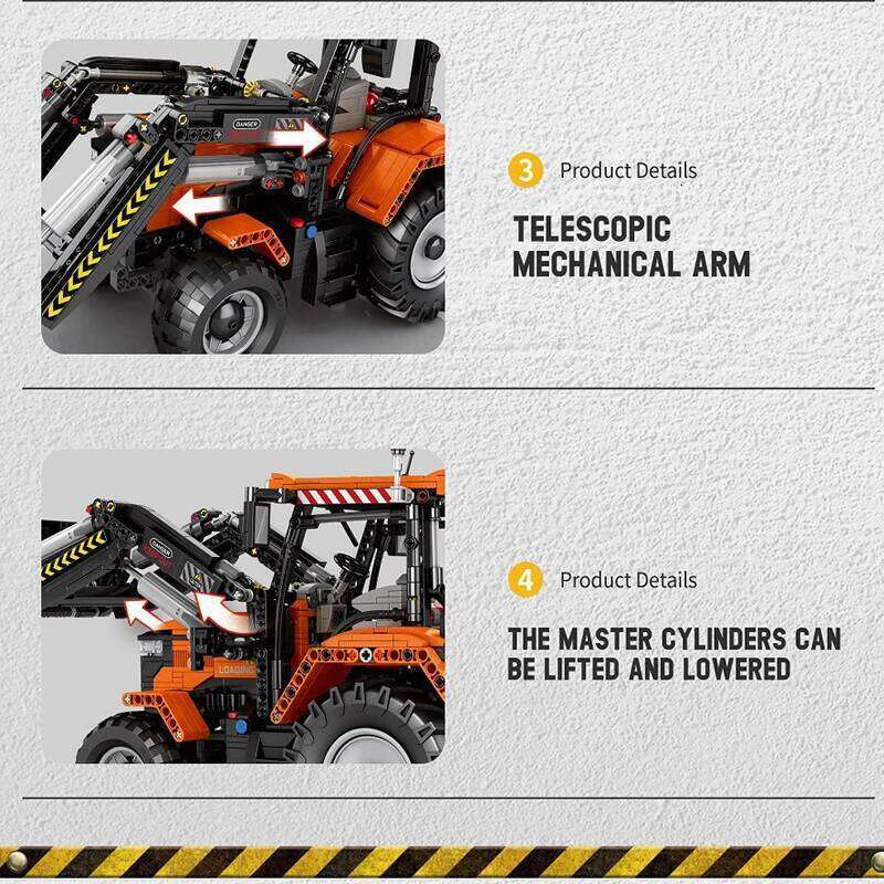 1496PCS Remote Control Loading Tractor Building Blocks Diy RC Farm Car Model Technology Bricks Children DIY Toys Birthday Gifts Z260306