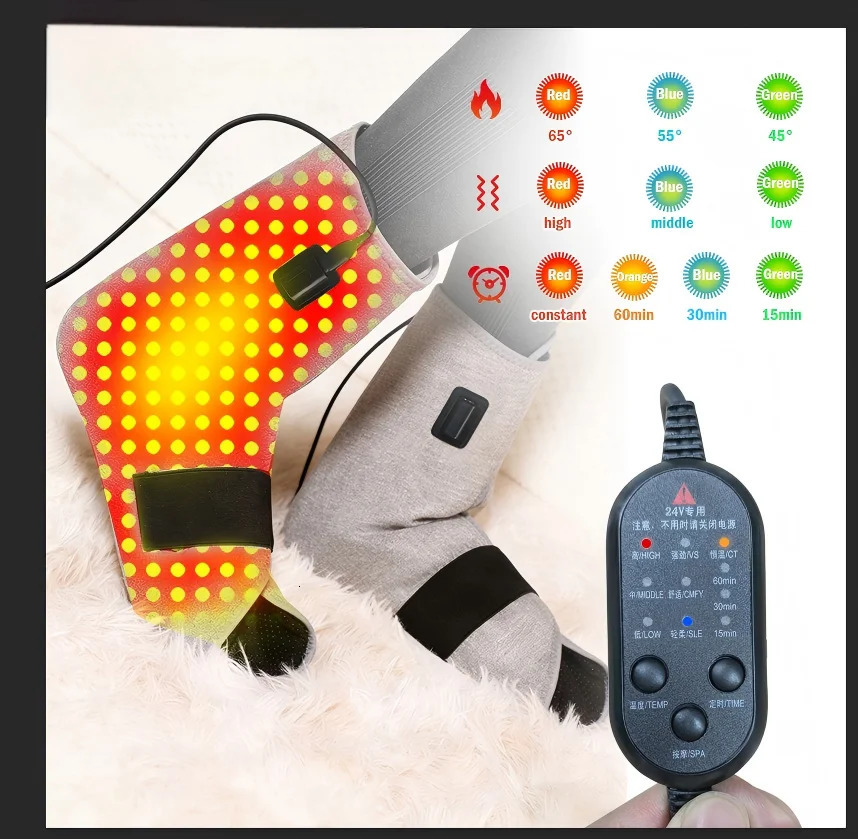 Red Light Heating Foot Protector with Vibration Massage Relieves Stiffness Numbness Fatigue Promotes Foot Relaxation 260304