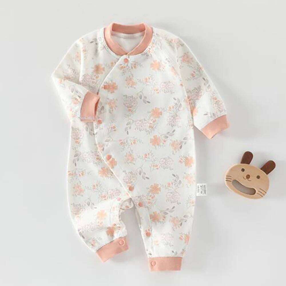 Onesie 100% Cotton Floral Animal Cute Print Spring Autumn Newborn Clothes Unisex Long Sleeve Baby Rompers For Boys Girls Z260306