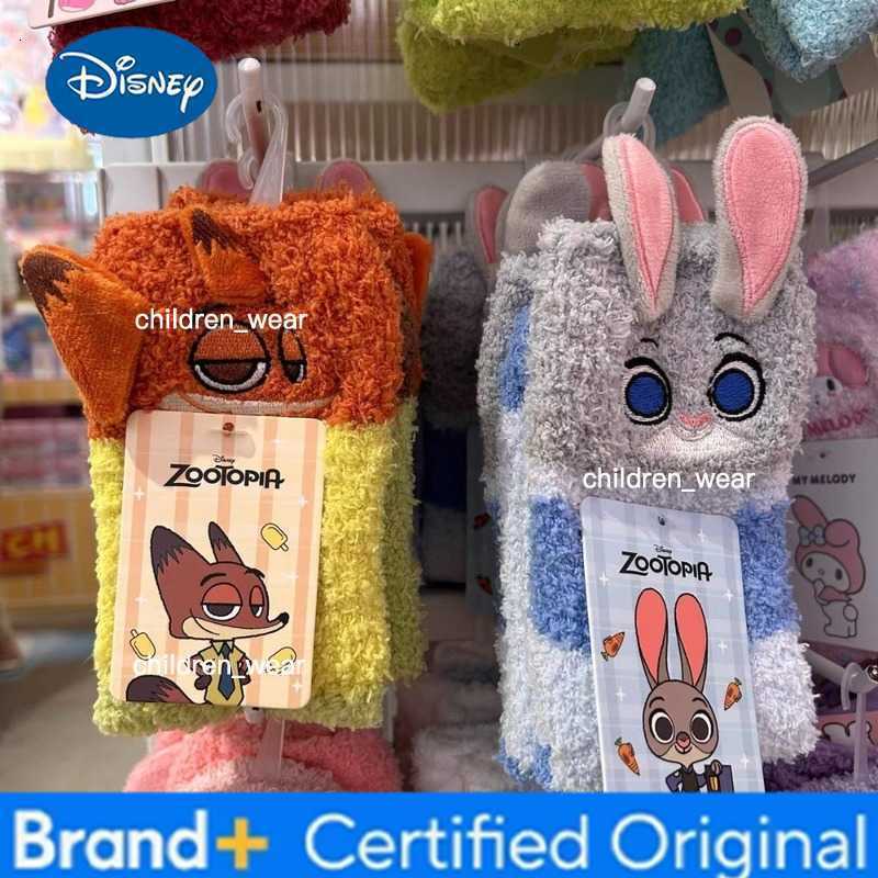 Disney Zootopia Socks Judy Nick Winter Coral Fleece Socks Boy Girl Cartoon HomeSock Cute Warm Sock Sleep Midtube Fleece Socks Xmas Gift H260306