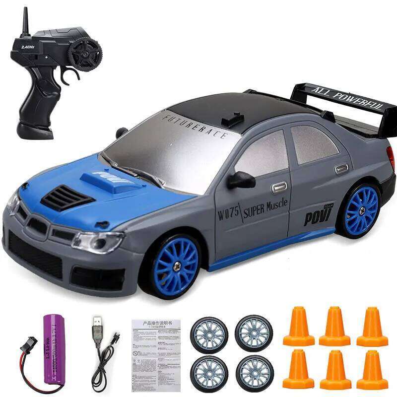 2.4G RC CAR With LED Light 4WD Remote Control Drift Cars Professional Racing Toys GTR Model AE86 for Children Christmas Gifts C260305