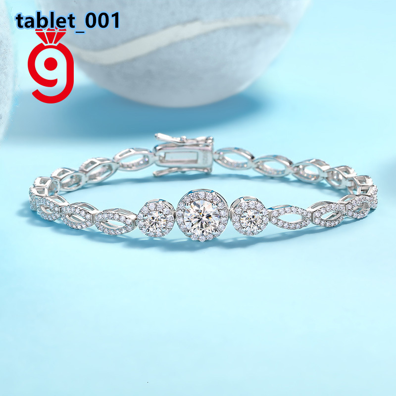 2026 New Trendy Design Ladies 925 Sterling Silver Jewelry Accessories VVS1 Moissanite Chain Women Fine Bracelet