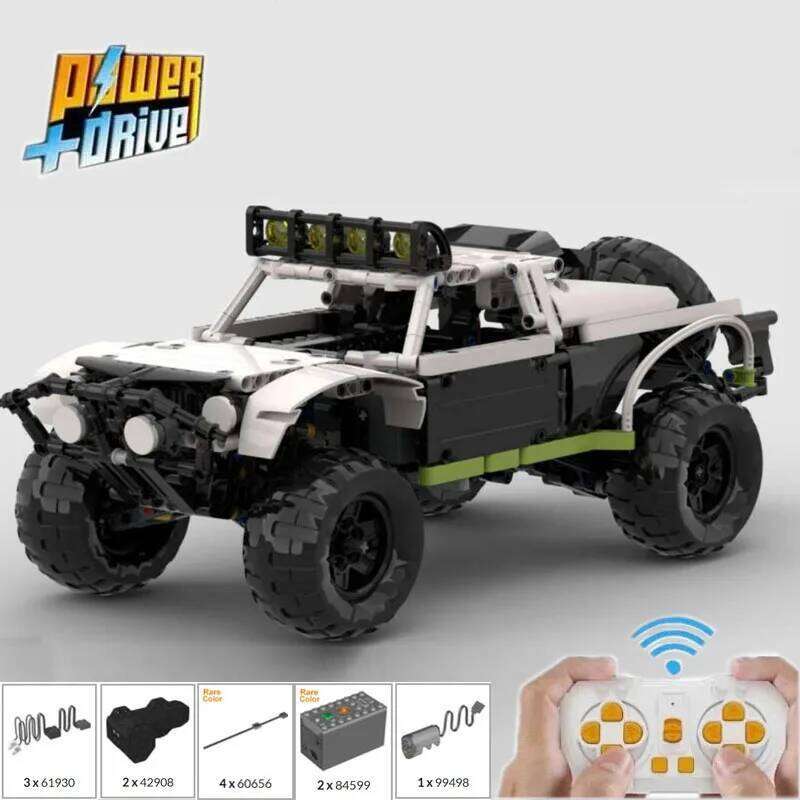 New MOC BAJA TROPHY TRUCK Double Trouble Pickup Building Blocks Bricks DIY Assembly Model Creative Display Toys Birthday Gifts Z260306