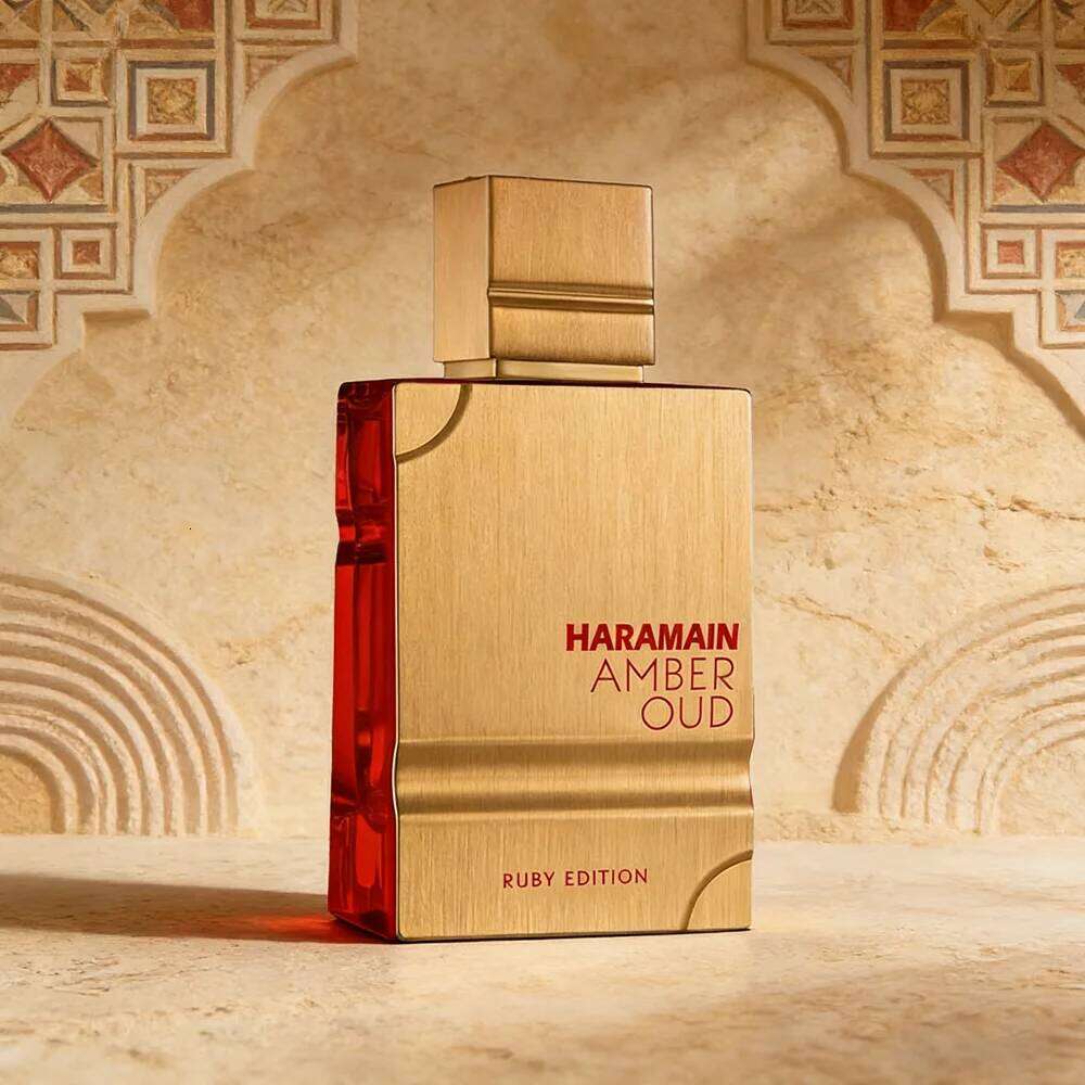 Haramain Amber Oud Ruby Edition Inspired Eau De Parfum Perfume 60ML 2.0Oz Spray Luxurious Oriental Rose Unisex Fragrance 26H0306