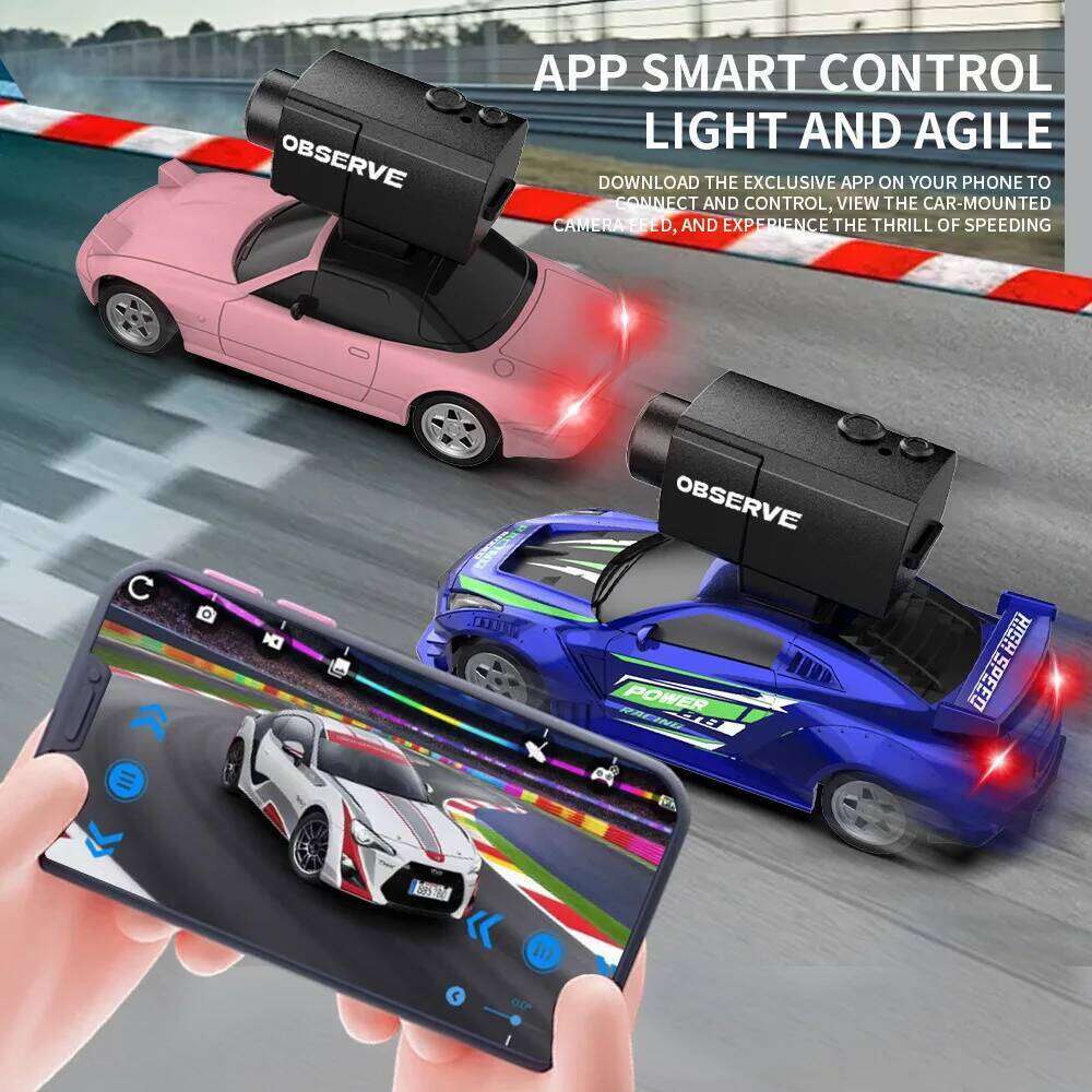 New JJRC RC 1:32 Upgraded C8827 HD Camera Car 120 Wide Angle 2.4G Mobile APP 720P Dual Control Fun Children's Toy C260305