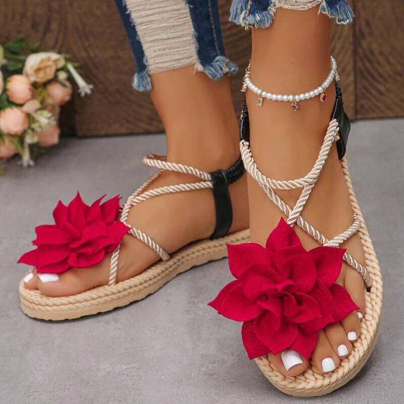 2026 Summer New Women's Fashion Casual Open toed Outdoor Non slip Wear resistant Beach Sandals