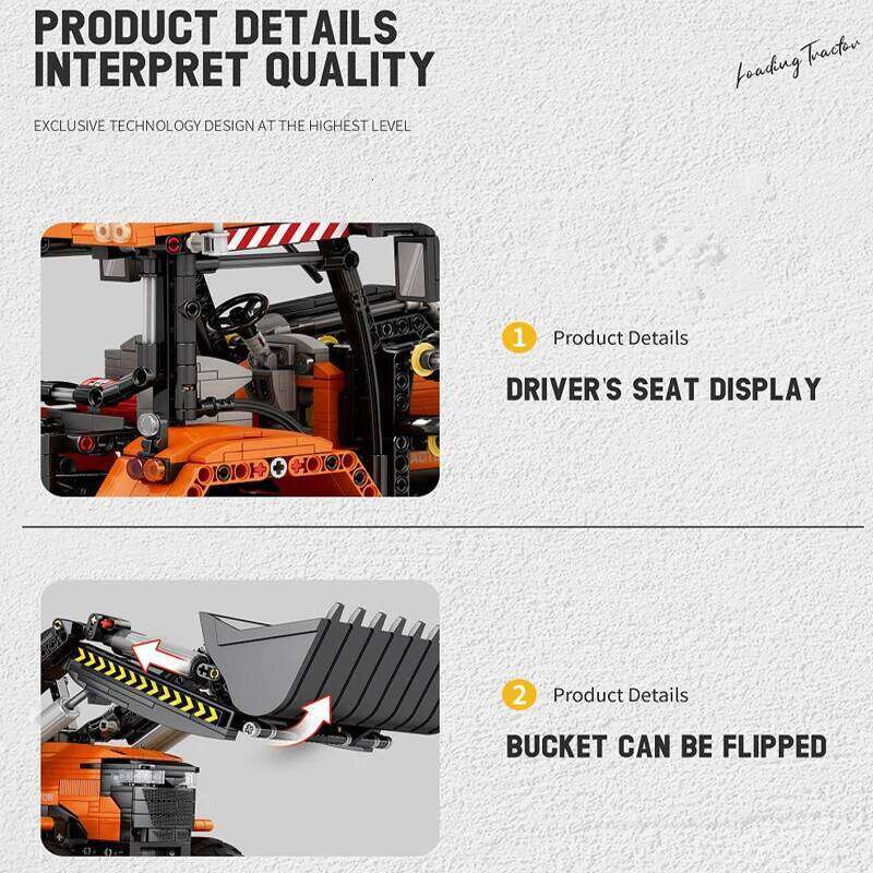 1496PCS Remote Control Loading Tractor Building Blocks Diy RC Farm Car Model Technology Bricks Children DIY Toys Birthday Gifts Z260306