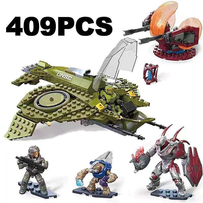 Technical MEGA Construx The Infinity Aura Airship Building Block War Mech Robots Weapon Model Bricks Toys For Kids Adult Gift Z260306