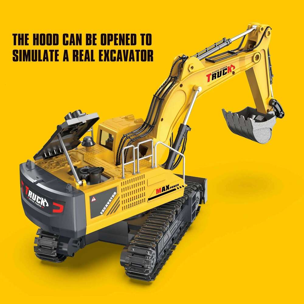 Rc Excavator Cars Trucks Alloy Bucket 17Channel Dumper Spray Truck 1/18 Simulation Engineering Electric Vehicles for Kids Boys C260305