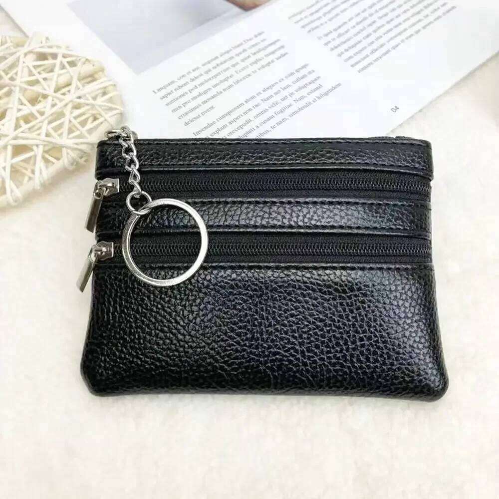 Fashion Leather Coin Purse Women Small Wallet Change Purses Mini Zipper Money Bags Children's Pocket Wallets Key Holder C260304