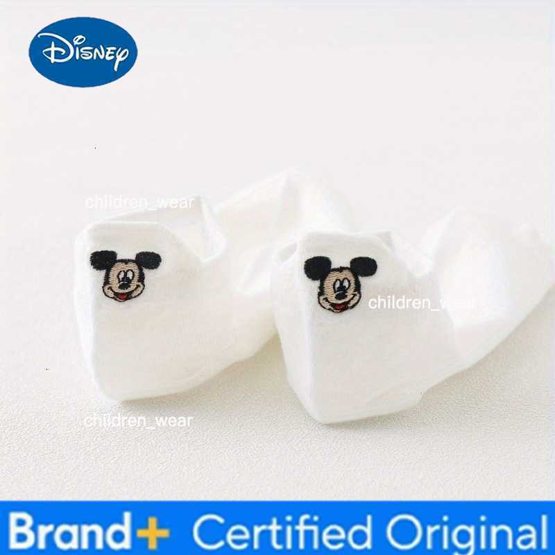 Disney 5 Pairs Kids Mickey Mouse Socks Classic Black White Soft Breathable Cartoon Socks for Boys Girls H260306