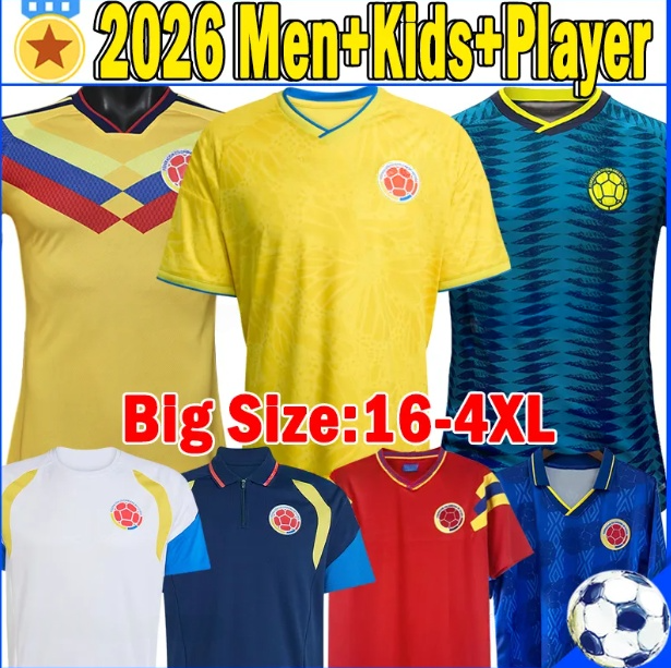 26 27 Colombia soccer jersey SUAREZ LUIS DIAZ QUINTERO 2026 2027 Women Player Version JAMES J.LERMA columbias Retro 1994 2001 14 Men Football Shirts Kids kits