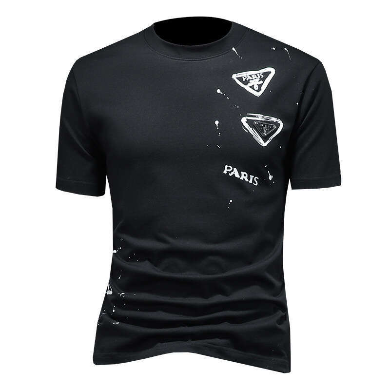 Summer Men's Round Neck Short Sleeve Slightly Loose Slim Fit Sporty Outdoor T-Shirt