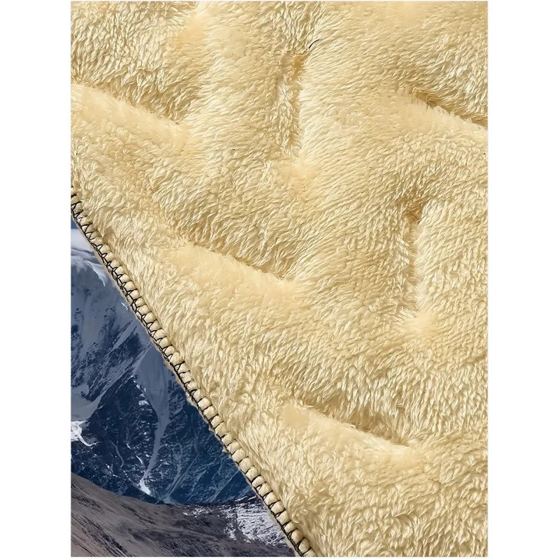 Mens Winter Hiking Pants Set Thickened Cold-proof Warm Plush Fleece-lined Outdoor Two-piece Trousers for Cold Weather 260304