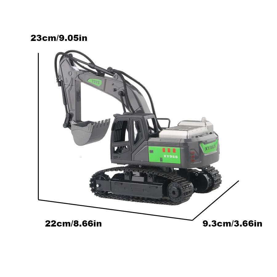Remote Control Excavator Kids Toy - Alloy Bucket Tracked All-Terrain Electric Model with Simulated Mechanical Arm Gift for Boys C260305