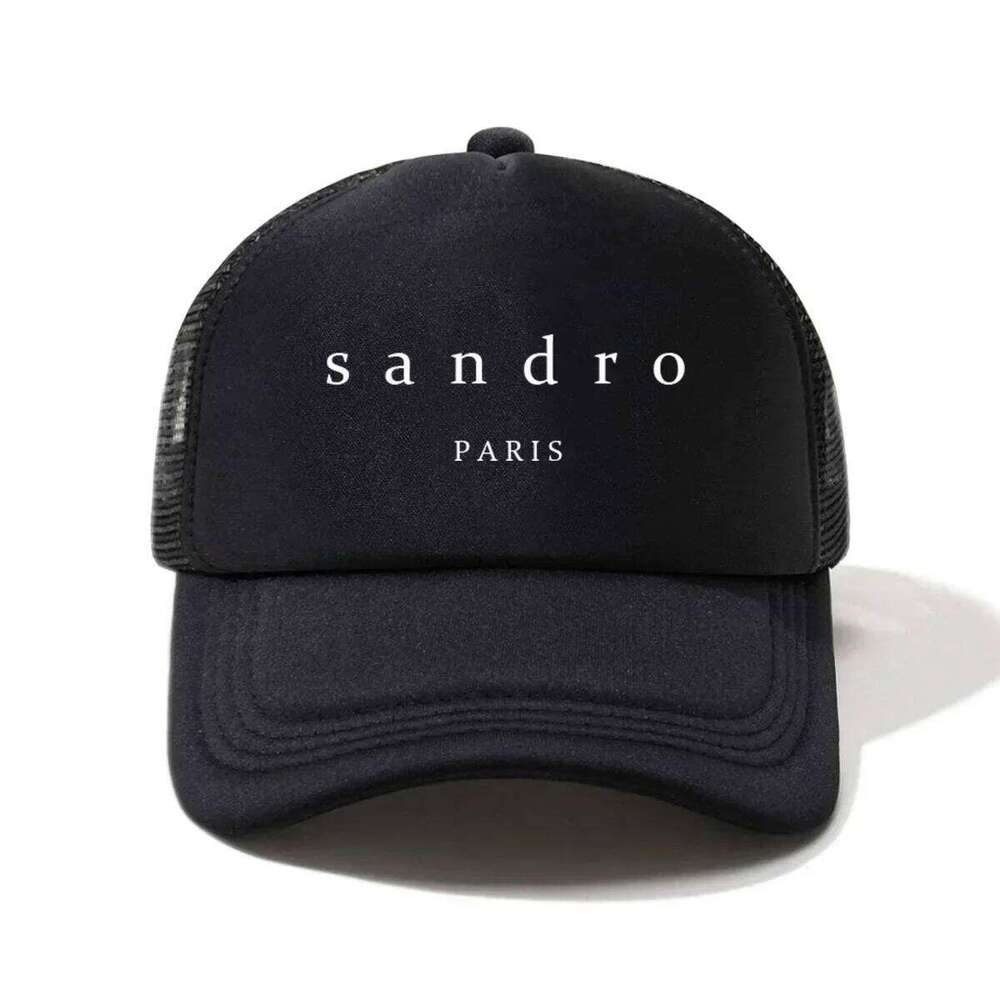 Outdoor Fashionable Baseball Cap with Half Mesh Sponge Print "sandrro" Adjustable Size Suitable for Both Men and Women Y260304