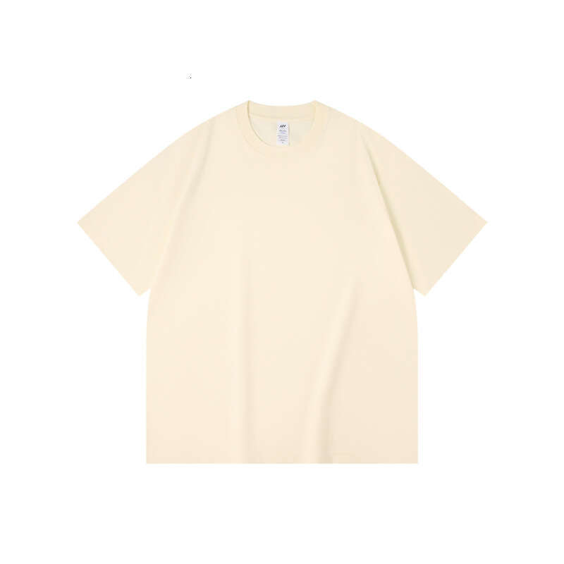 230g Pure Cotton Short Sleeve T-Shirt Solid Color Loose Casual Round Neck Base Shirt Summer Heavyweight Unisex Breathable Tee