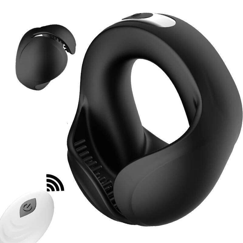 Vibrating Cock Ring Cockring Sex Toys Men Couple Delay Ejaculation Chastity Testicles Massager Penis Vibrators for Adults 18 W260305