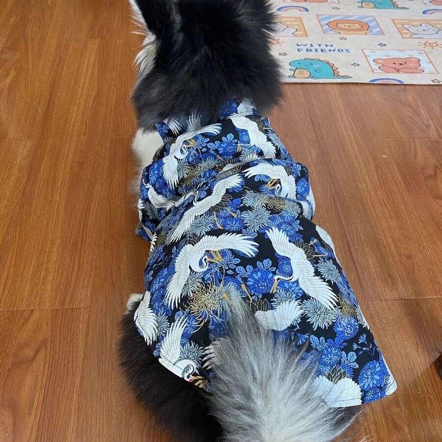Dog Clothes In Chinese Style Large Dogs, Autumn And Winter Pet Shirt For Labrador, Golden Retriever, Border Collie, Tang Suit Hanfu, Pure Cotton