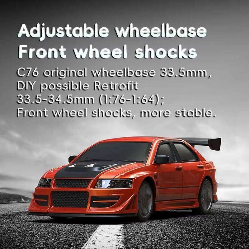 Turbo Racing 1/76 Electric Remote Control C76 Mini RTR Toy Sports Model Car for Adult Children's Toys Gift C260305