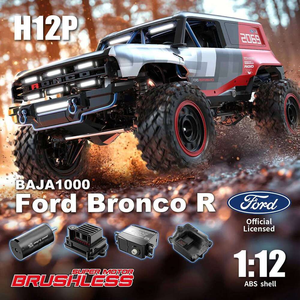 HYPER GO MJX H12P Ford 1/12 High Speed 4WD Climbing RC Remote Control Car Sensation Brushless Off Road Vehicle Toy C260305