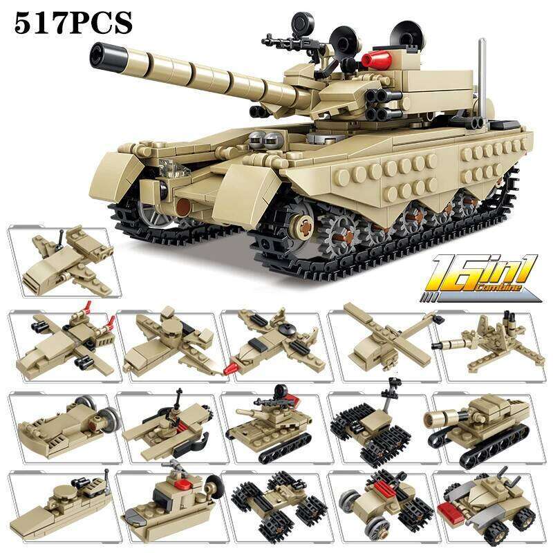 99 Main Battle Building Blocks Army Military Heavy Tank Battleship Spaceship Assembly Bricks Set Kids Toys Birthday Gifts Z260305