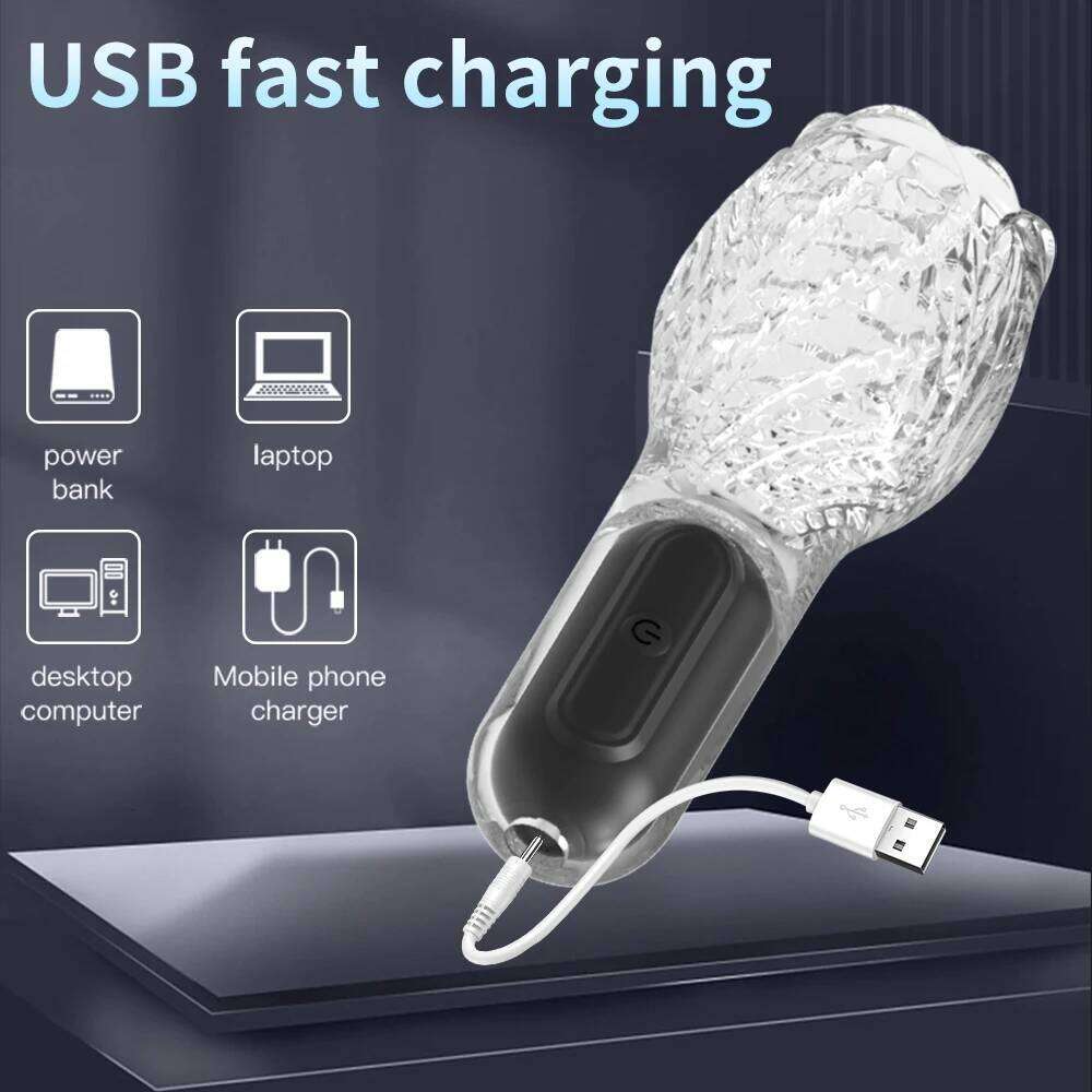 Male Masturbator Vibrators Sex Toys for Men Soft Pussy Transparent Vagina Cup Oral Tornado Masturbate Adult supplies Vacuum W260305