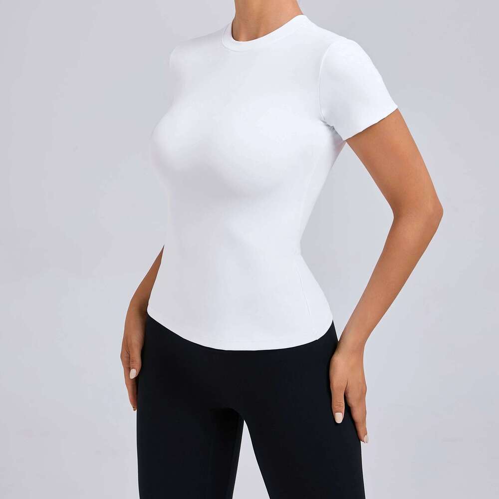 Women Top Yoga Shirts Quick Dry Running Tops Tights Push Up Workout Gym Clothes Short Sleeve Fitness Sports T-Shirts 26Y0306