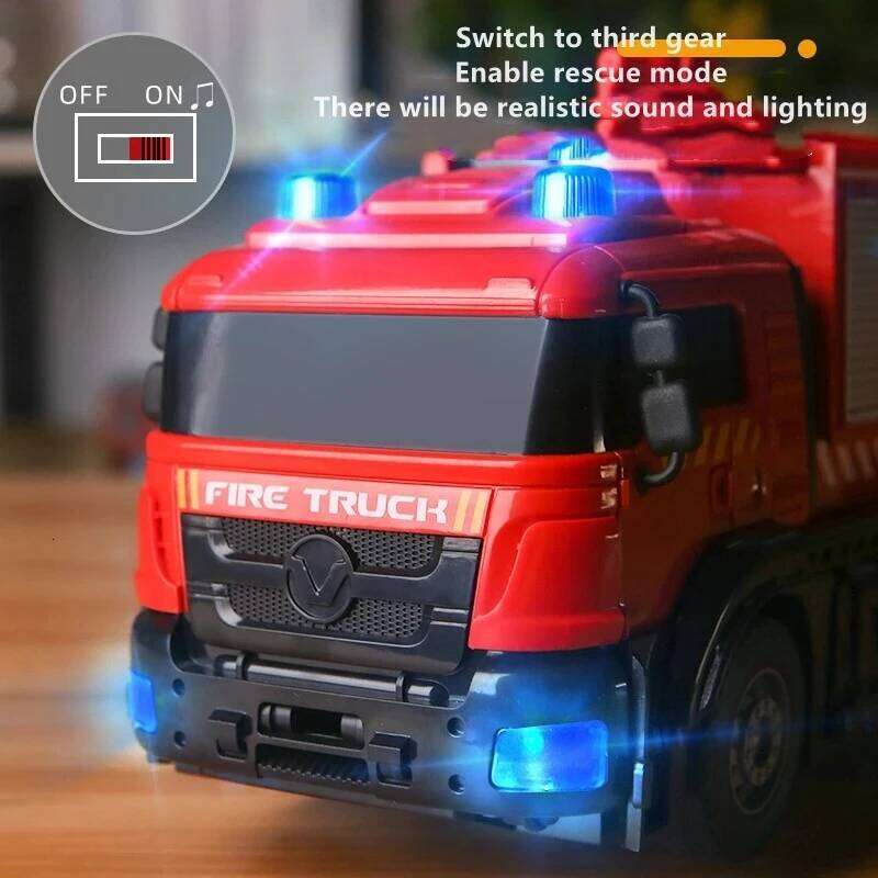 Fire RC car Transformation Robot Vehicle Light Action Engine Excavator Car Truck Construction Toys Kids Gift C260305