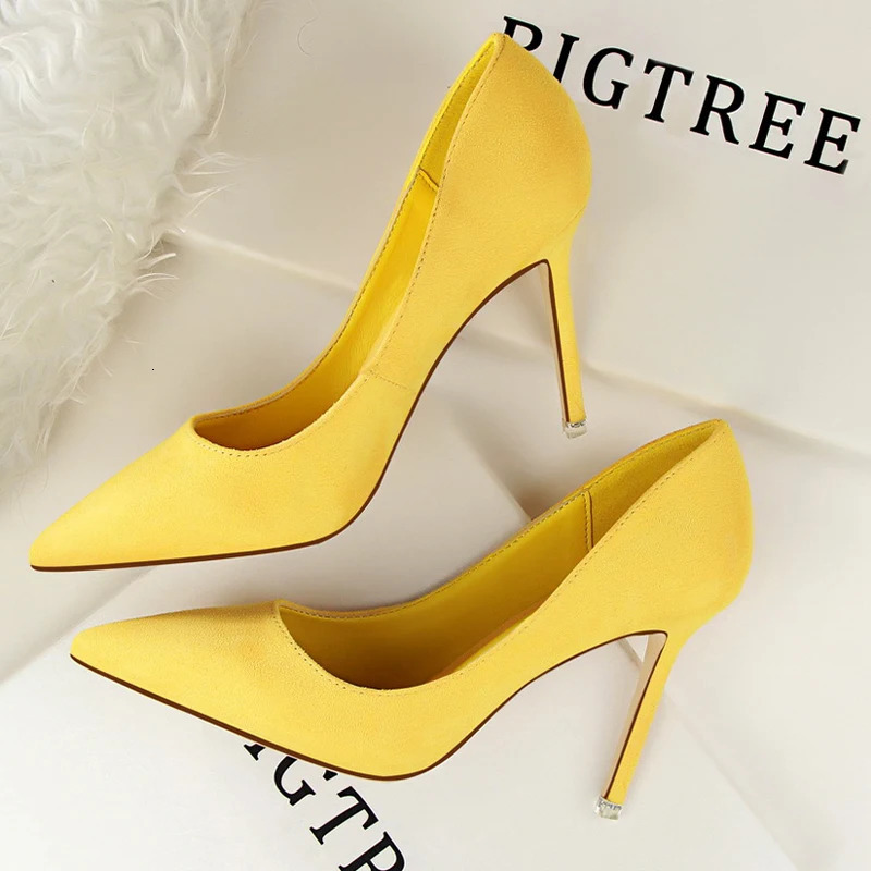 BIGTREE Shoes Woman Pumps Suede Women Shoes Pumps Stiletto High Heels Fashion Office Shoes Female Heeled Shoes Plus Size 42 43 260306