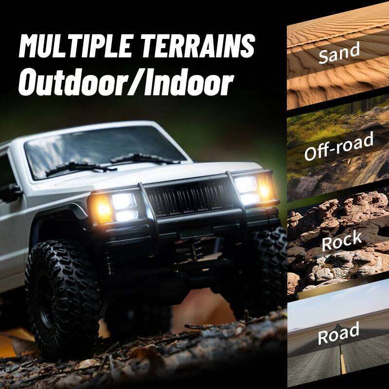 JJRC C8809 1:18 RC Crawler 2.4G 4WD Full Proportional Remote Control Simulation Jeep Model Pickup Car Toys for Kids Adult C260305